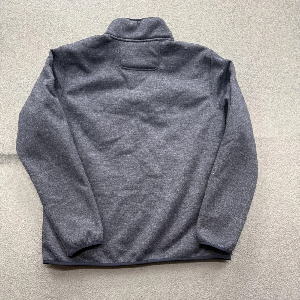 The North Face Jacket Mens Large Blue Fleece Snap Pullover Zip Pockets Outdoor